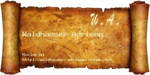 Waldhauser Adrienn névjegykártya